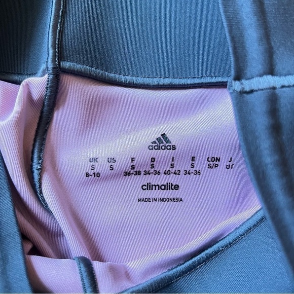 Adidas Leggings Climalite High Waist Pink Gray Spacedye Small - Picture 7 of 9